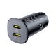 4. Baseus GoTrip 2 x USB-C 30W Autoladegerät - Schwarz