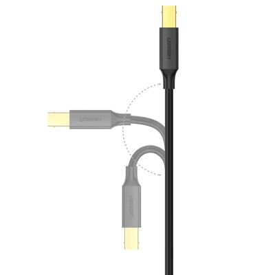 2. Ugreen USB Typ B Druckerkabel (männlich) - USB 2.0 (männlich) 480 Mbps 2 m schwarz (US135 20847)