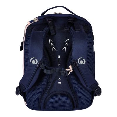 7. Herlitz Ultimate Blossom Schulrucksack, beige, marineblau, Polyester