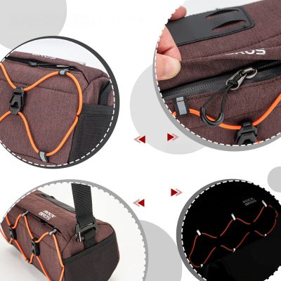 5. Rockbros 30110054003 Lenkertasche für Fahrräder, 2,2 l – Braun