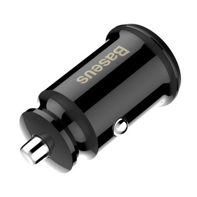6. Baseus Grain Autoladegerät CCALL-ML01 Mini-Ladegerät 2x USB-A 3,1A - Schwarz