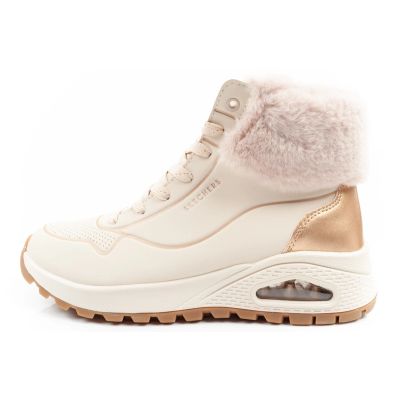 11. Skechers Uno Rugged Damen Sport-Schuhe isolierte Winter-Stiefeletten Beige