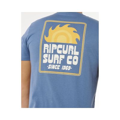 4. RIP CURL Pacific Rinse Sunrise T-Shirt Herren Blau