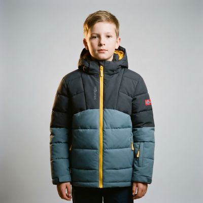 3. Trollkids Kids Gryllefjord Kinderwinterjacke mit Kapuze, gefüttert, wasserdicht, blau (365-620)