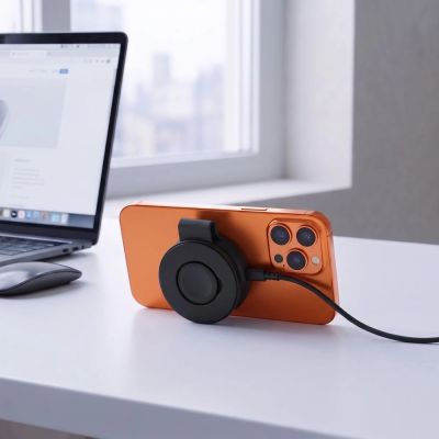 9. Tech-Protect A55 2-in-1 MagSafe 25W Qi2.2 Kabelloses Ladegerät + USB-C / USB-C Kabel 100cm - Schwarz