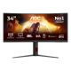 21. AOC G4 CU34G4CAP Computermonitor 86,4 cm (34") 3440 x 1440 px UltraWide Quad HD LCD Schwarz, Rot