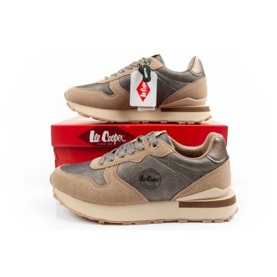 10. Lee Cooper Damen Sneaker, modisch, bequem, langlebig, beige, grau