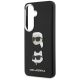 6. Karl Lagerfeld Saffiano Doppelkopf-Metallhülle für Samsung Galaxy S26 - Schwarz