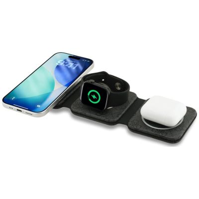 3. Guess 4G 3-in-1 15W MagSafe Kabelloses Ladegerät – Schwarz