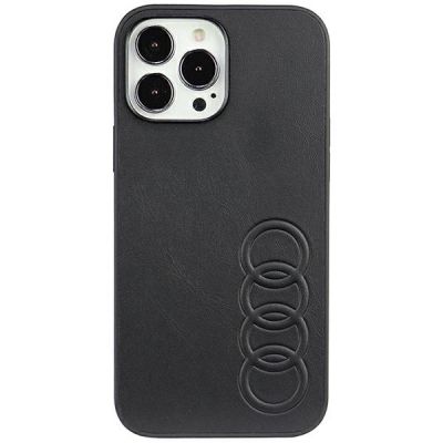 Audi Kunstleder iPhone 13 Pro Max 6,7" schwarz/schwarz Hardcase AU-TPUPPCIP13PM-TT/D1-BK