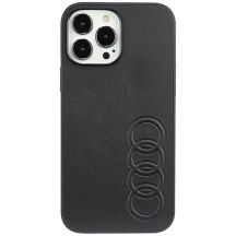 Audi Kunstleder iPhone 13 Pro Max 6,7" schwarz/schwarz Hardcase AU-TPUPPCIP13PM-TT/D1-BK