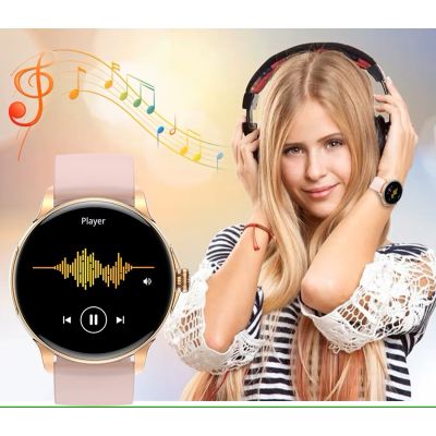 9. Rubicon RNCF35 ROSÉGOLD Damen-Smartwatch Armband + Armband Pink