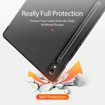 10. Dux Ducis Domo Flip- und Smart-Sleep-Hülle für Samsung Galaxy Tab S9 – Schwarz
