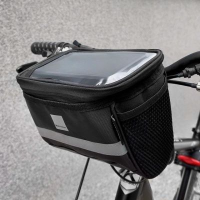 12. Wozinsky Fahrradtasche für den Lenker mit Handyhülle, 2 l, schwarz (WBB12BK)