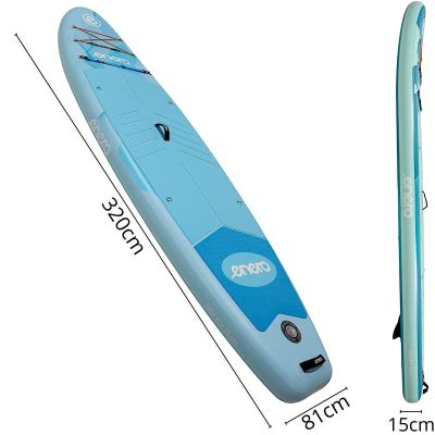 21. SET - 150 kg aufblasbares SUP-Board ENERO 320x81x15 cm