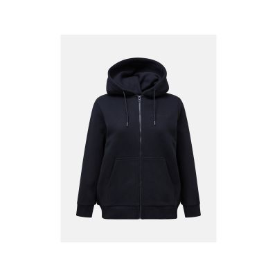 Damen-Sweatjacke Peak Performance W Original Small Logo Zip in Schwarz