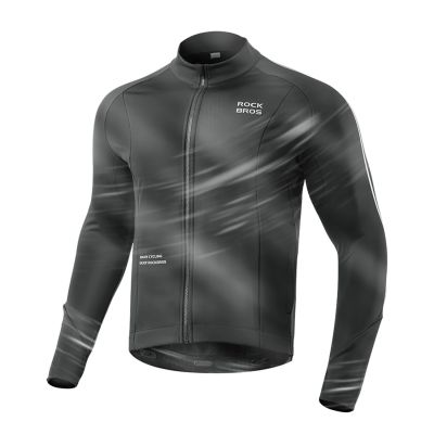 12. Rockbros Herbst/Winter Langarm-Radjacke S - Schwarz