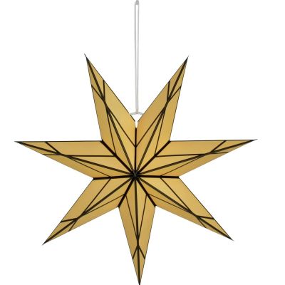 2. PAPIERDEKORATION STERN 50 CM 7 ARME CREME