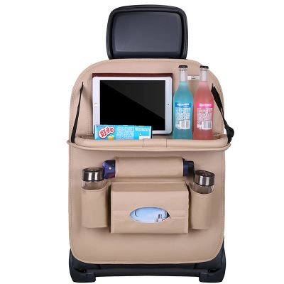Autositz-Organizer Sitzschoner Sitzbezug Regal Mini Auto Tisch beige