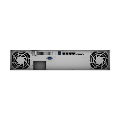 4. Synology RackStation RS1221+ NAS-Rackserver (2 HE) Ryzen Embedded V1500B, 4 GB DDR4, 0 TB DiskStation Manager, Schwarz