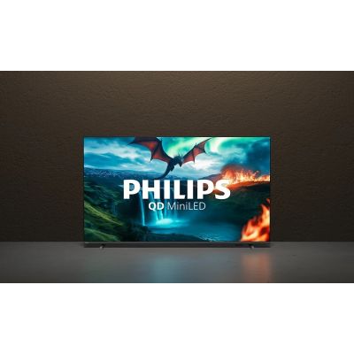 2. Philips QD MiniLED 4K 55MLED820/12 55" Smart TV Titan Black