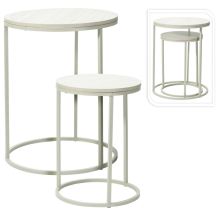 Set aus 2 Couchtischen mit Holzplatte