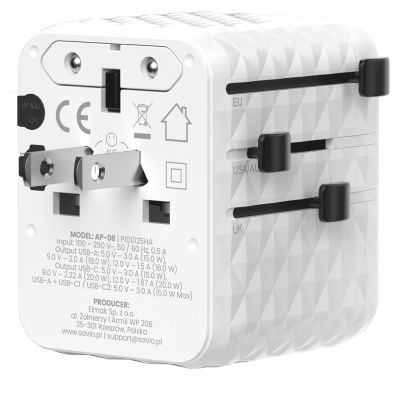 6. SAVIO Universal-Reiseadapter 20W AP-08