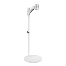 Maclean Mobiler Bodenständer für Monitor/TV, Gasfeder, 17"-35", 2-10 kg, Weiß, MC-970W