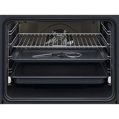 4. Dampfgarer mit Dampffunktion SteamBake ELECTROLUX EOD6F77WZ, schwarze Selbstreinigung, Katalyse, Soft-Close-Funktion