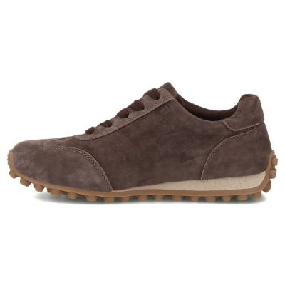 3. Damen-Lederschuhe, Wildleder-Sneaker, braun, Filippo DP7961