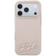 3. Karl Lagerfeld MagSafe-Hülle mit genarbtem Harz-Logo für iPhone 18 Pro / 17 Pro – Pink