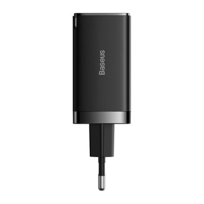 6. GaN 2xUSB C 1xUSB 65W Schnellladegerät Baseus GaN5 Pro + USB C - USB C 100W Kabel - Schwarz
