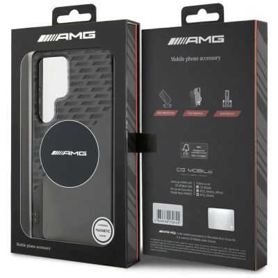 8. AMG Transparent Rhombs MagSafe Case für Samsung Galaxy S25 Ultra - Schwarz