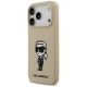 2. Karl Lagerfeld Silikonhülle mit Karl-Skizze und Logo (MagSafe) für iPhone 17 Pro – Braun