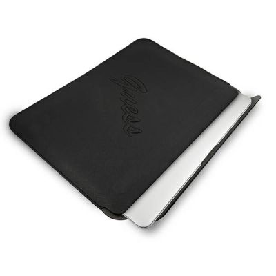 4. Guess Saffiano Script-Hülle für einen 13-Zoll-Laptop – Schwarz