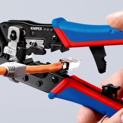 11. Knipex 97 51 13 Kabelcrimpzange, schwarz, blau, rot