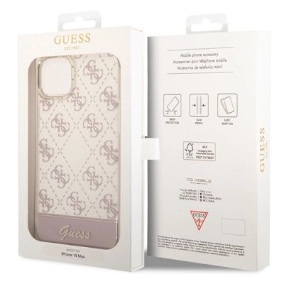 8. Guess GUHCP14MHG4MHP iPhone 14 Plus 6,7 "rosa / rosa Hardcase 4G Pattern Script