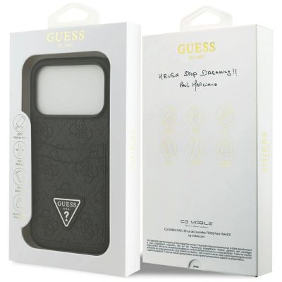 8. Guess 4G nauble Card Triangle Hülle für iPhone 17 Pro - Schwarz