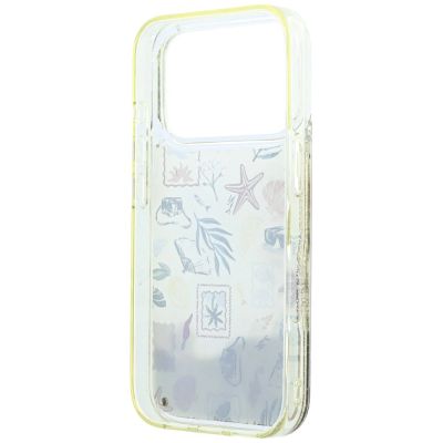 7. Karl Lagerfeld Liquid Glitter Strand- und Sandhülle für iPhone 17 Pro / 18 Pro – Beige
