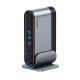 9. Baseus UnionJoy USB-C Dockingstation (2x HDMI 4K@60Hz, 1x DisplayPort 4K@60Hz, 3x USB-A 3.0, 2x USB-C 3.0, 2x USB-A 2.0, 1x RJ45 PD PC, 1x SD+TF, 1x 3,5-mm-Klinkenanschluss) – Grau