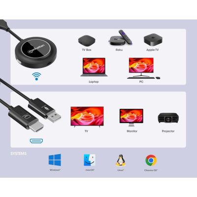 8. Manhattan 154468 AV Extender AV-Sender und -Empfänger, Schwarz