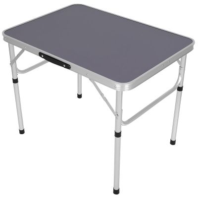 12. Klappbarer Campingtisch 75 x 55 x 25–59 cm, Grau