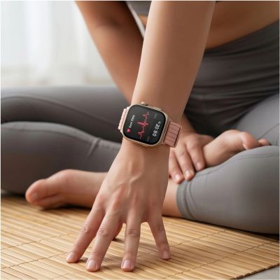 6. Tech-Protect Nylonarmband für Huawei Watch Fit 3 / 4 / 4 Pro / 5 / 5 Pro – Pink