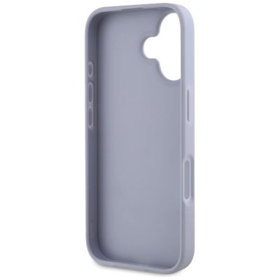 7. Guess Hot Stamp 4G Pattern Triangle Metal Logo iPhone 16 Hülle - Lila