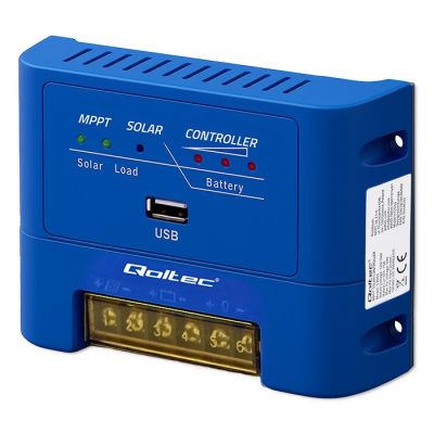 QOLTEC MPPT 15A Laderegler zur Stromversorgung von Gleichstromempfängern und zum Laden von 12V/24V-Akkus | LiFePO4
