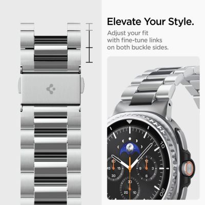 13. Spigen Modern Fit Band für Samsung Galaxy Watch 40/44/46 mm - Silber