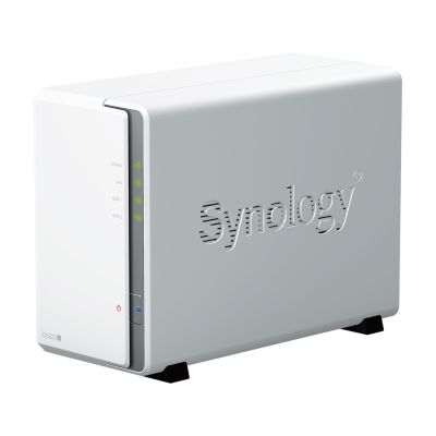 2. Synology DS223j NAS; Tower; 2x (3,5" SATA-Festplatten); Realtek RTD1619B; 1 GB DDR4, 1x 1GbE RJ-45