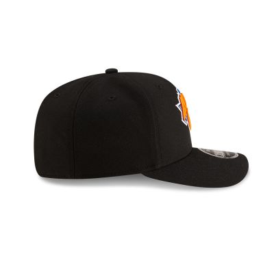 4. New Era 9SEVENTY New York Knicks NBA Team Schwarze Stretch-Snapback-Kappe - 60755449
