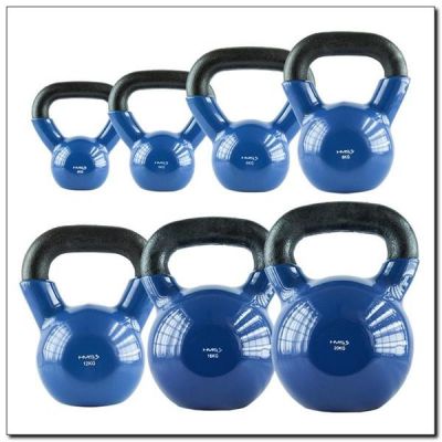3. Blaue HMS KNV12 Kettlebell aus Gusseisen, 12 kg