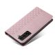 5. Magnetband-Hülle für Samsung Galaxy S22 + (S22 Plus) Tasche mit Geldbörse + Mini-Lanyard-Anhänger Pink